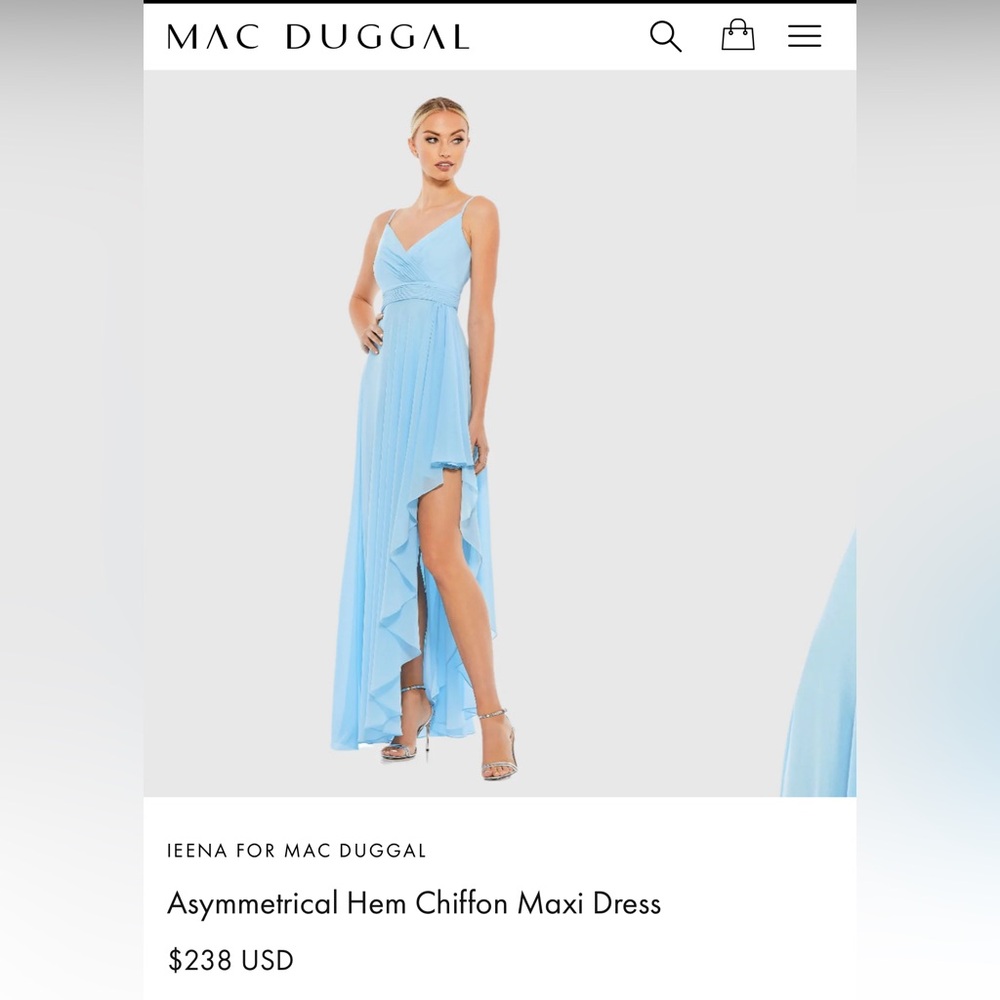Mac Duggal Asymmetrical Chiffon Maxi dress